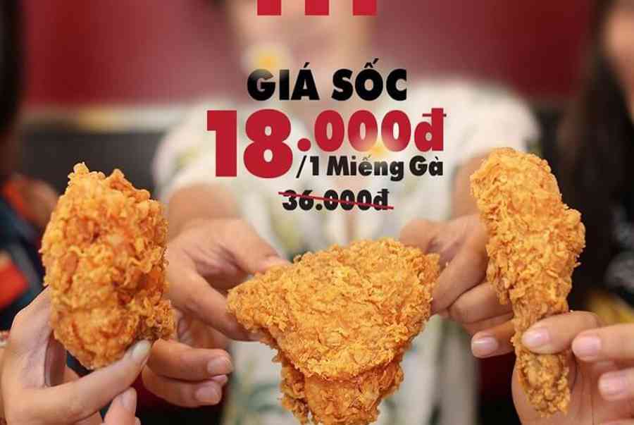 Khuyến mãi KFC cực khủng khi thanh toán qua ví điện tử